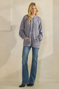 Heimish Long Sleeve Solid Hoodie Top