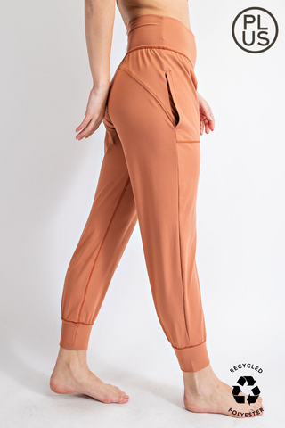 Rae Mode Butter Soft Joggers With Pockets – High-Waist Lounge Fit - Desert Sun