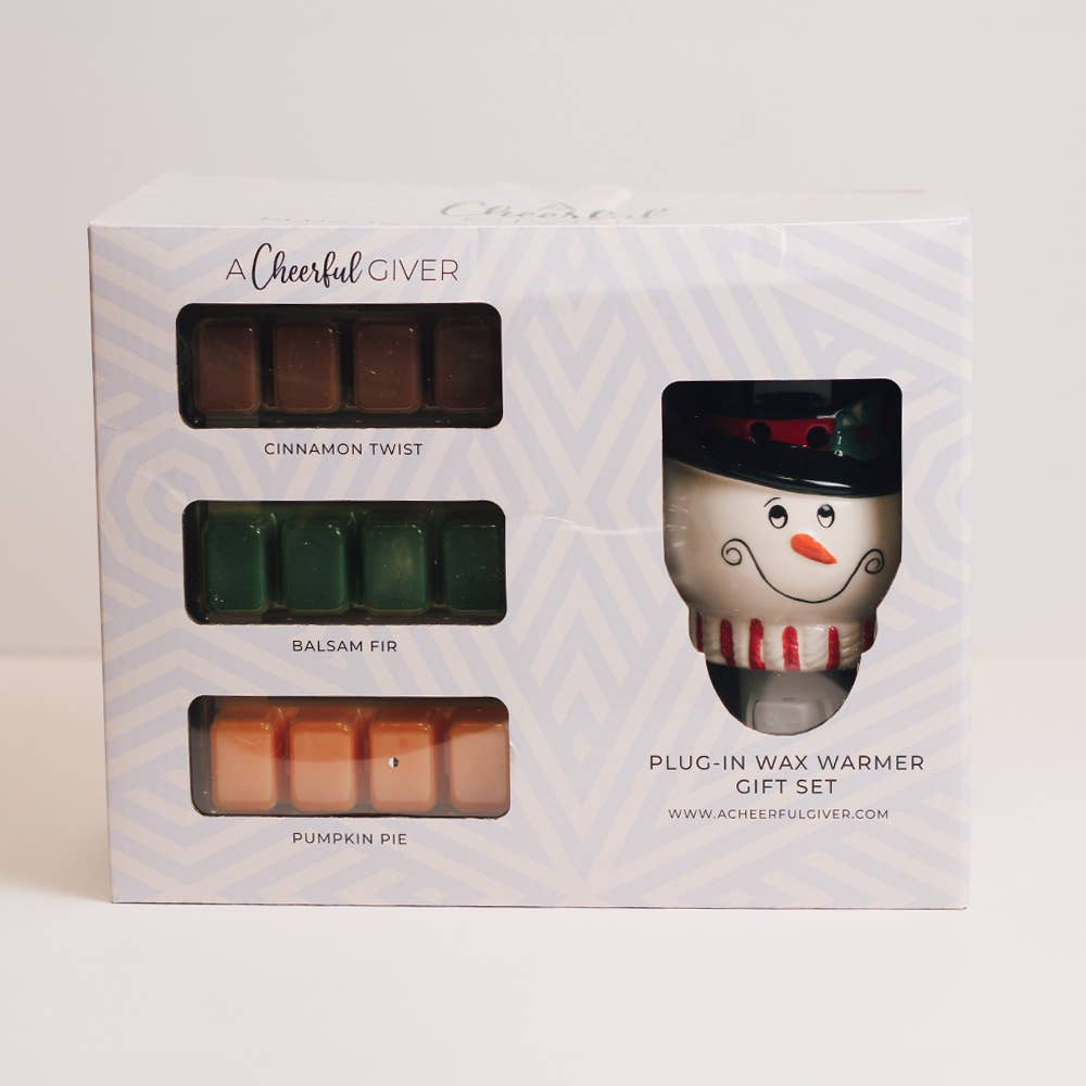 A Cheerful Giver - Snowman Plug-In Wax Warmer Gift Set