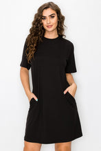 Load image into Gallery viewer, Array Yelete On The Go T- Shirt Dress With Pockets
