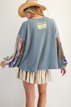 Load image into Gallery viewer, Easel Mix Print Washed Thermal Pullover

