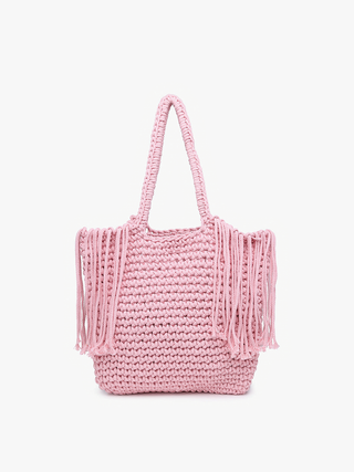 Jen & Co. - Gracie Macrame Satchel w/ Fringe