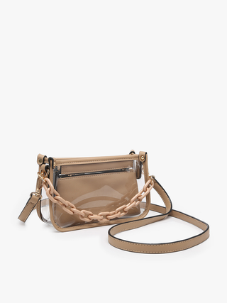 Jen & Co. - Jessica Clear Crossbody Bag – Chain Strap