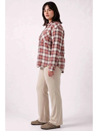 Be Cool - Plaid Flannel Shirt - Rosewood