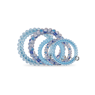 TELETIES - Spiral Hair Coils | Mix Pack | Blue Lagoon