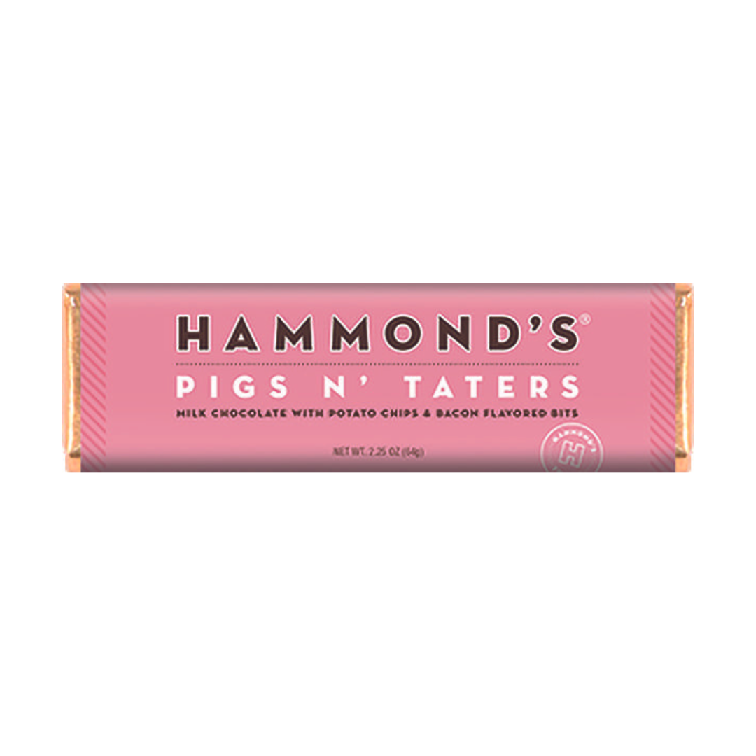 Hammond's Candies - Candy Bar - Milk Chocolate - Pigs N' Taters - 2.25 oz