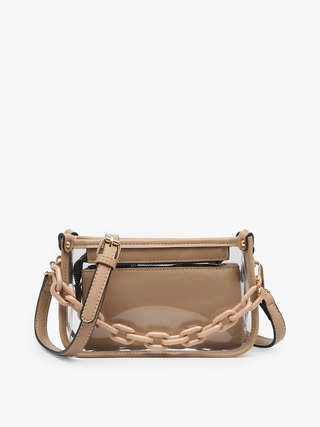 Jen & Co. - Jessica Clear Crossbody Bag – Chain Strap