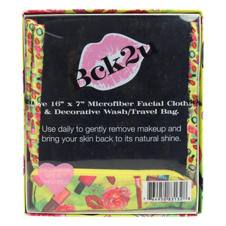 Arkwright Home - Makeup Eraser Towels - Set of 5/Box & Travel Bag (Lipstick)