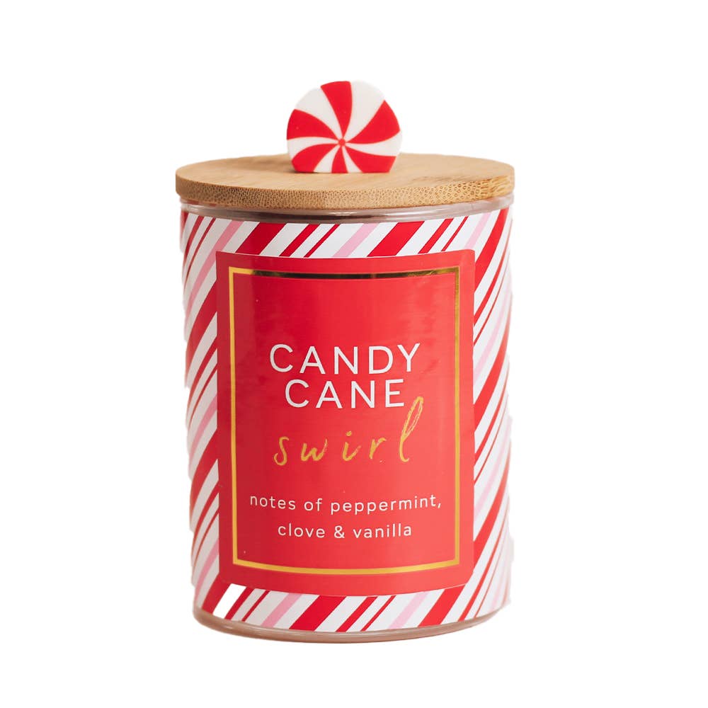 A Cheerful Giver - Seasonal Candle (10oz.) - Candy Cane Swirl