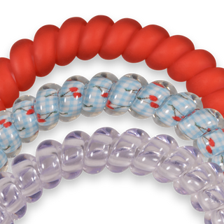 TELETIES - Spiral Hair Coils | Small | Basket of Cherries