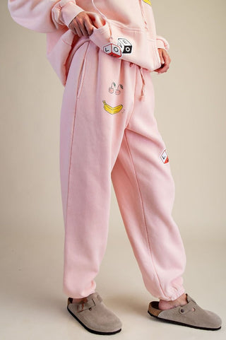 Easel - Funny Terry Knit Jogger Pants