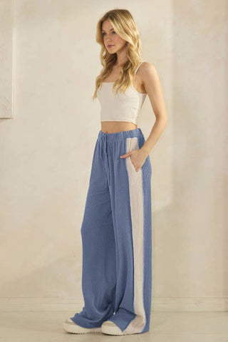 HEIMISH - URBAN RIB CASUAL PANTS WITH ELASTIC BAND