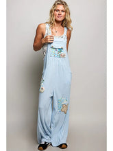 Load image into Gallery viewer, April26 Array - POL - Textured Knit Patchwork Straight Leg Overalls
