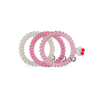 TELETIES - Spiral Hair Coils | Small | Cherry Bomb