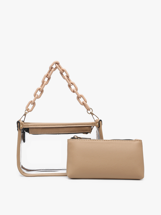 Jen & Co. - Jessica Clear Crossbody Bag – Chain Strap