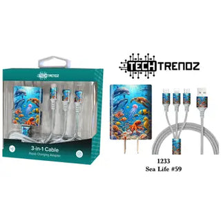 Tech Trendz Quick Charging All In One Set - Red Plaid