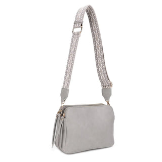 Mila 3 Compartment Crossbody Bag With Guitar Strap