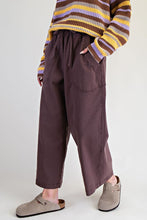 Load image into Gallery viewer, Easel Washed Stretch Wide Leg Twill Pants
