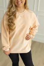Load image into Gallery viewer, MOONRYDER Essential Luxe Corded Sweatshirt in Peach
