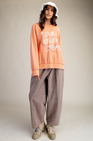Easel - Love Never Stops Mineral Pullover