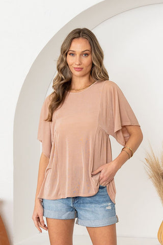 Sew in Love Scoop Neckline and Flutter Sleeves