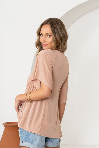 Sew in Love Scoop Neckline and Flutter Sleeves