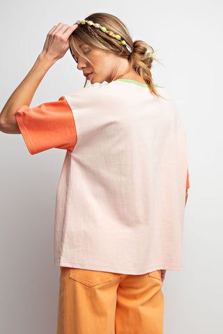 Easel - Color Block Jersey Top