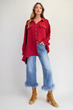 Load image into Gallery viewer, Easel Sharkbite Cotton Gauze Tunic – Oversized Button Down Top
