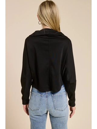 Charlotte Avery Scuba Zip Jacket- Black
