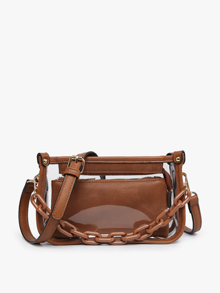 Jen & Co. - Jessica Clear Crossbody Bag – Chain Strap