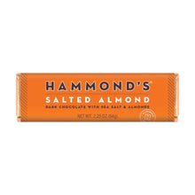 Load image into Gallery viewer, Hammond&#39;s Candies - Candy Bar - Dark Chocolate - Natural Salted Almond - 2.25 oz
