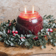 Load image into Gallery viewer, A Cheerful Giver - Frozen Cranberry Wreath Candle Ring
