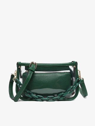 Jen & Co. - Jessica Clear Crossbody Bag – Chain Strap