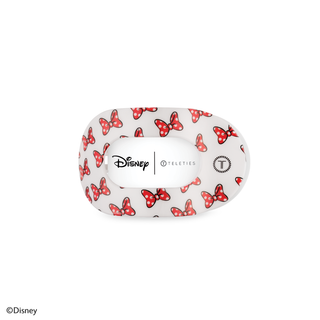 TELETIES - Flat Round Hair Clip | Small | Minnie Mouse Loves Her Bows!