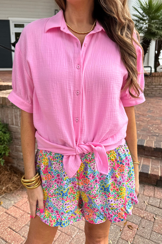 Jess Lea - Sawyer Gauze Top, Pink