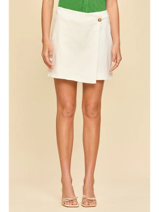 Dear Scarlett Wrap Skort- Off White