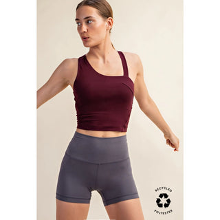 Rae Mode Butter Asymmetrical Tank | Boutique Athleisure Essential - Cassis