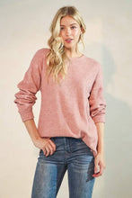 Load image into Gallery viewer, HEIMISH - PUFF SLEEVE SOLID SWEATER TOP
