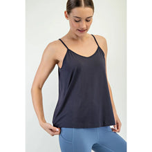 Load image into Gallery viewer, Rae Mode V-Neck Active Tank Top for Women - Coal Black
