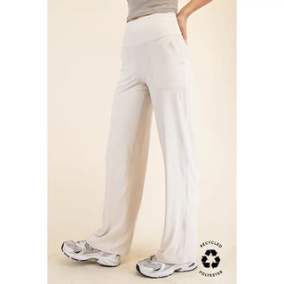 Rae Mode Butter Straight Casual Yoga Pant - Pearl White