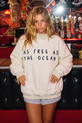 BUCKETLIST INC - IT2594-OCEAN | 'OCEAN' Graphic Reversible Sweatshirt
