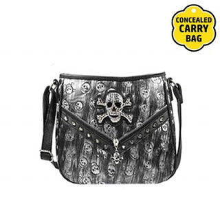 Skull Concealed Messenger Bag