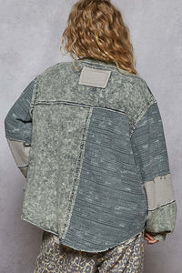 POL Long Sleeve French Terry Contrast Jacket
