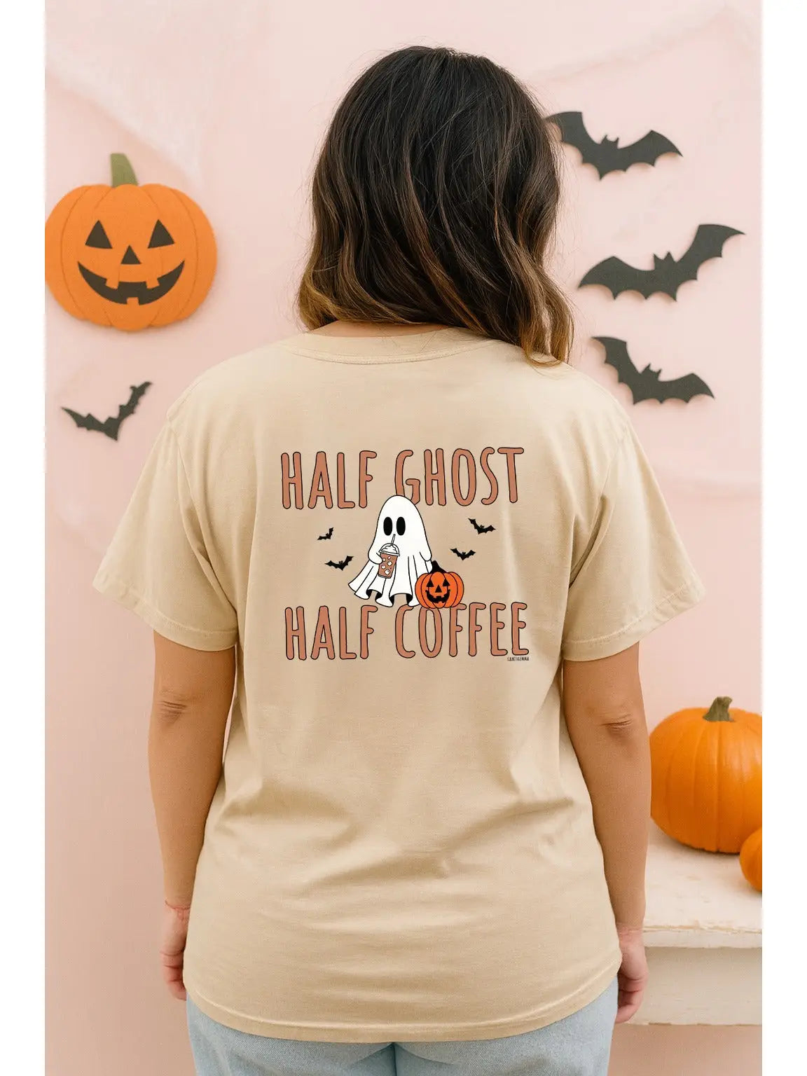 Grace + Emma Half Ghost Half Coffee Graphic Tee