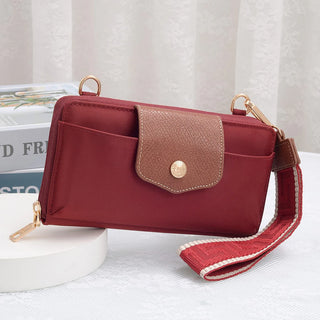 Mila Smartphone Wallet Crossbody With Boho Wristlet Pomegranate