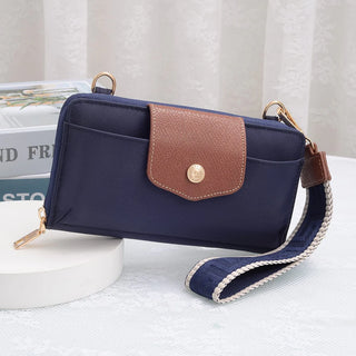 Mila Smartphone Wallet Crossbody With Boho Wristlet Navy