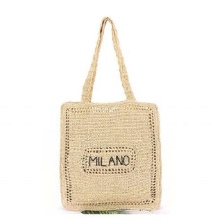 Straw Braided "Milano" Tote Bag