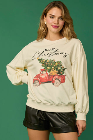 Fantastic Fawn - Sweatshirt with Christmas Print