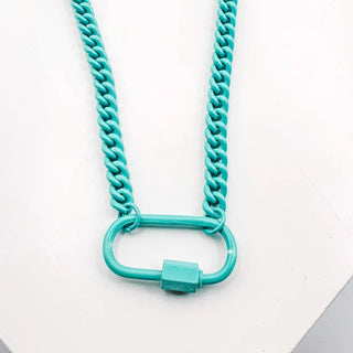 Treasure Jewels - Turquoise Enamel Clip Necklace