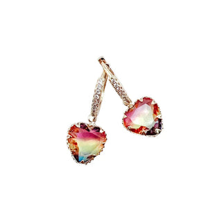 Treasure Jewels - Royal Multi Heart Huggie Earrings